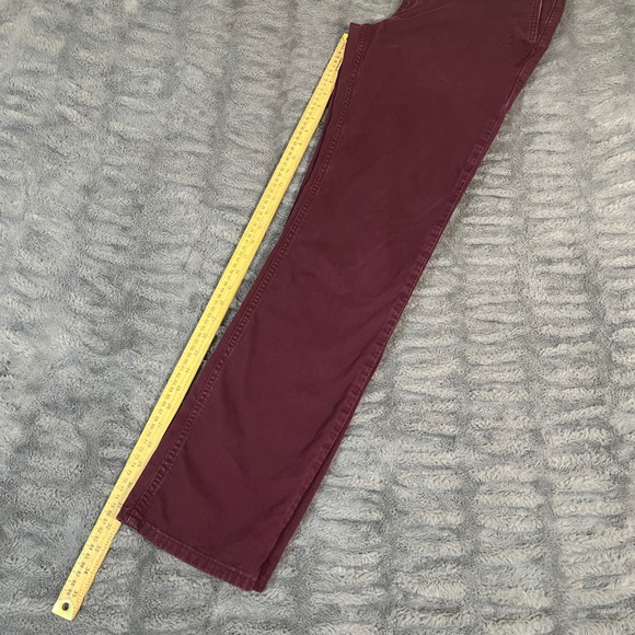 Levi Strauss & Co Two Horse Brand Burgundy Chinos Pants W33 L34 Cotton Blend - Picture 8 of 10
